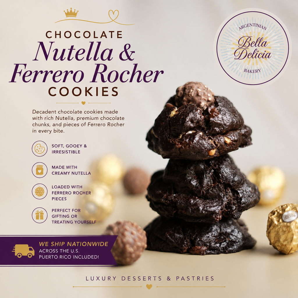 Nutella &amp; Ferrero Rocher New York Cookies 🍫✨