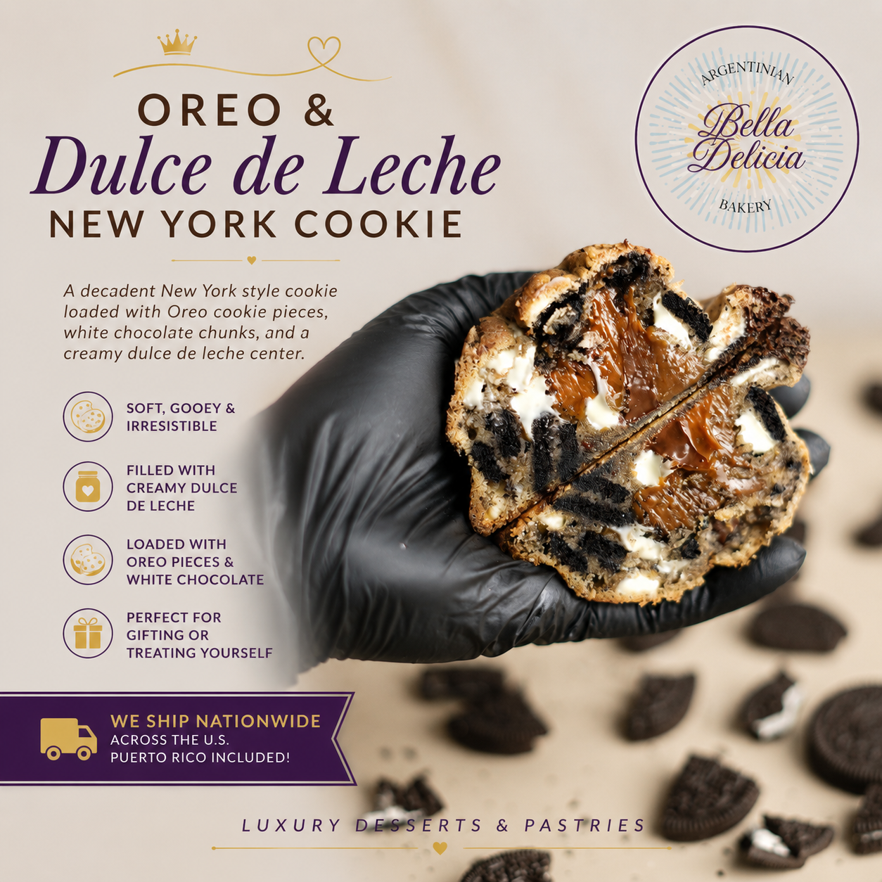 Oreo Dulce de Leche New York Cookie 🍪🇦🇷